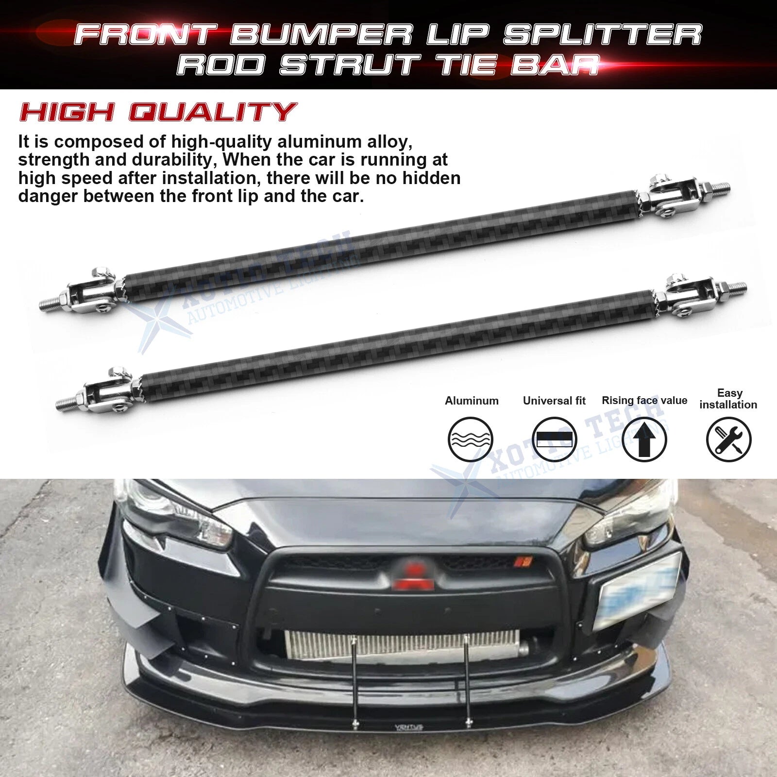 Front Splitter Stabilizer Rod for GMC Sierra Terrain (2010-2024)