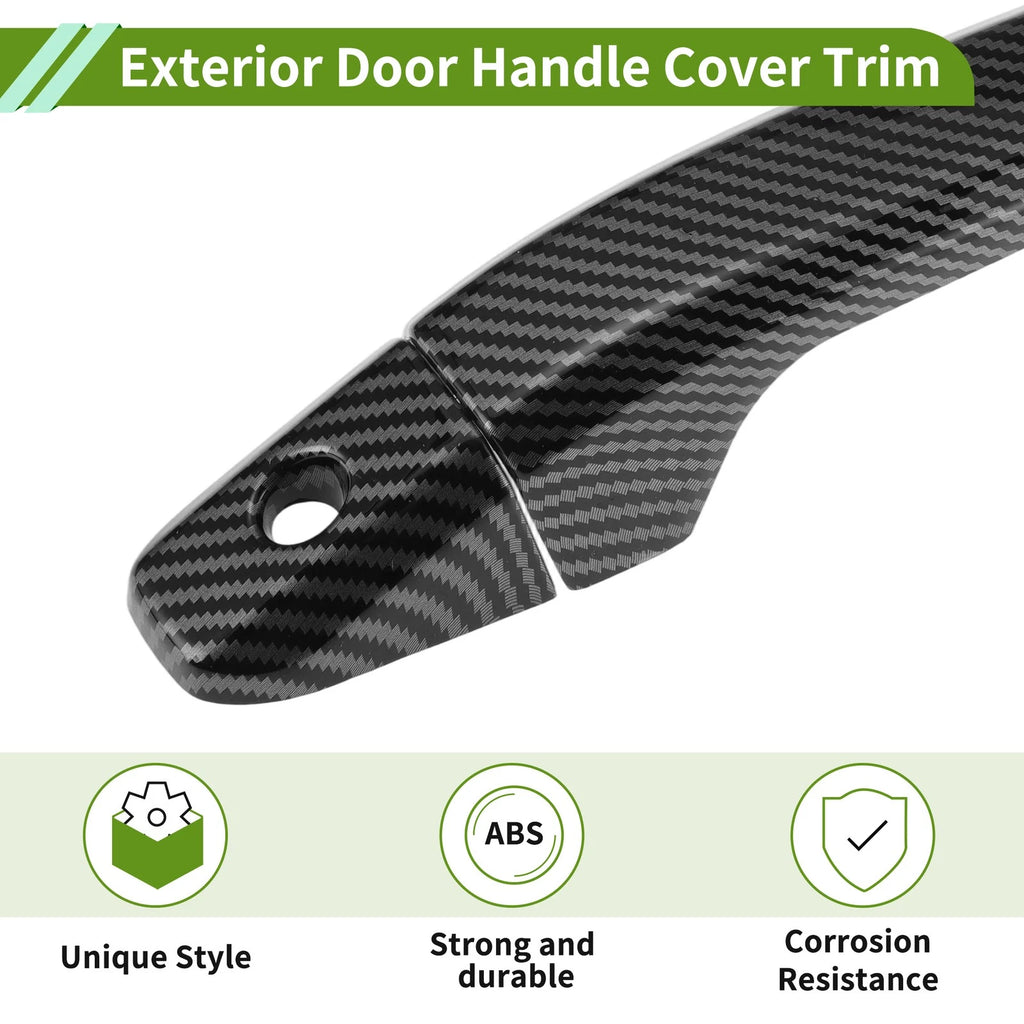 Set of 1 Exterior Door Handle Cover for Chevrolet Colorado (2015–2023) Carbon Fiber Black