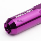 20 PCS M12X1.5 107MM Tall Purple Aluminum Spike Cap Lug Nuts + Adapter