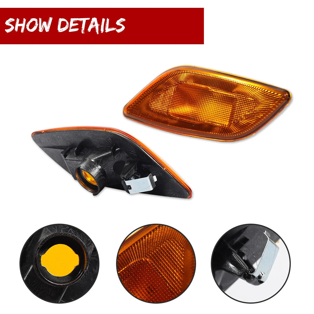 2X Amber Lens Side Marker Lights for Subaru Impreza (2002–2003)