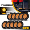 2" DOT Clear Round LED Marker Light for Truck Bus (10-50X)