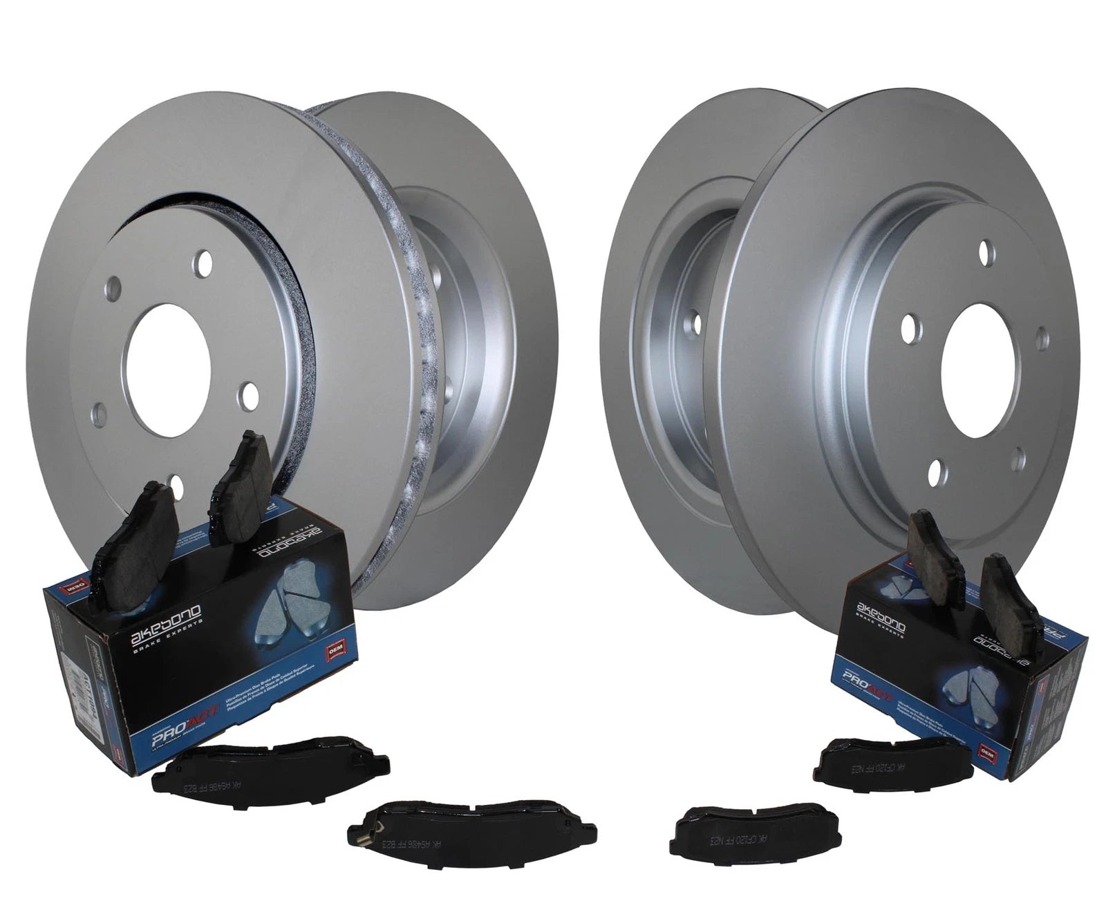 Front & Rear Brake Kit Rotors & Akebono Ceramic Pads for Chrysler Dodge Ram