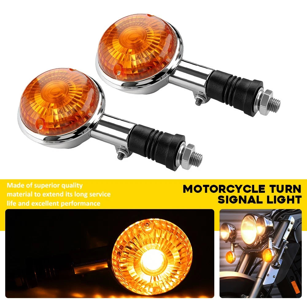 2X Amber Turn Signal Indicator Lights for Yamaha Virago XV 920 1000 V-MAX 1200