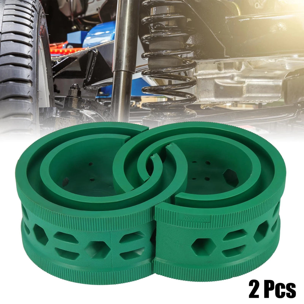 2X Green Coil Spring Rubber Buffer for Ford, Chevy (Universal B+ Type)