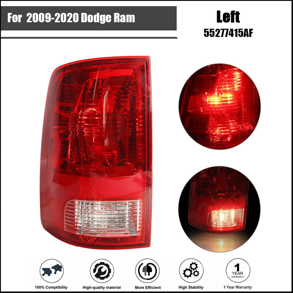 Tail Light for Dodge Ram 1500 2500 3500 (2009–2020) Left Driver Side