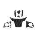 Set of 4 Carbon Fiber Inner Steering Wheel Sticker Trim for Honda Civic (2016–2019)