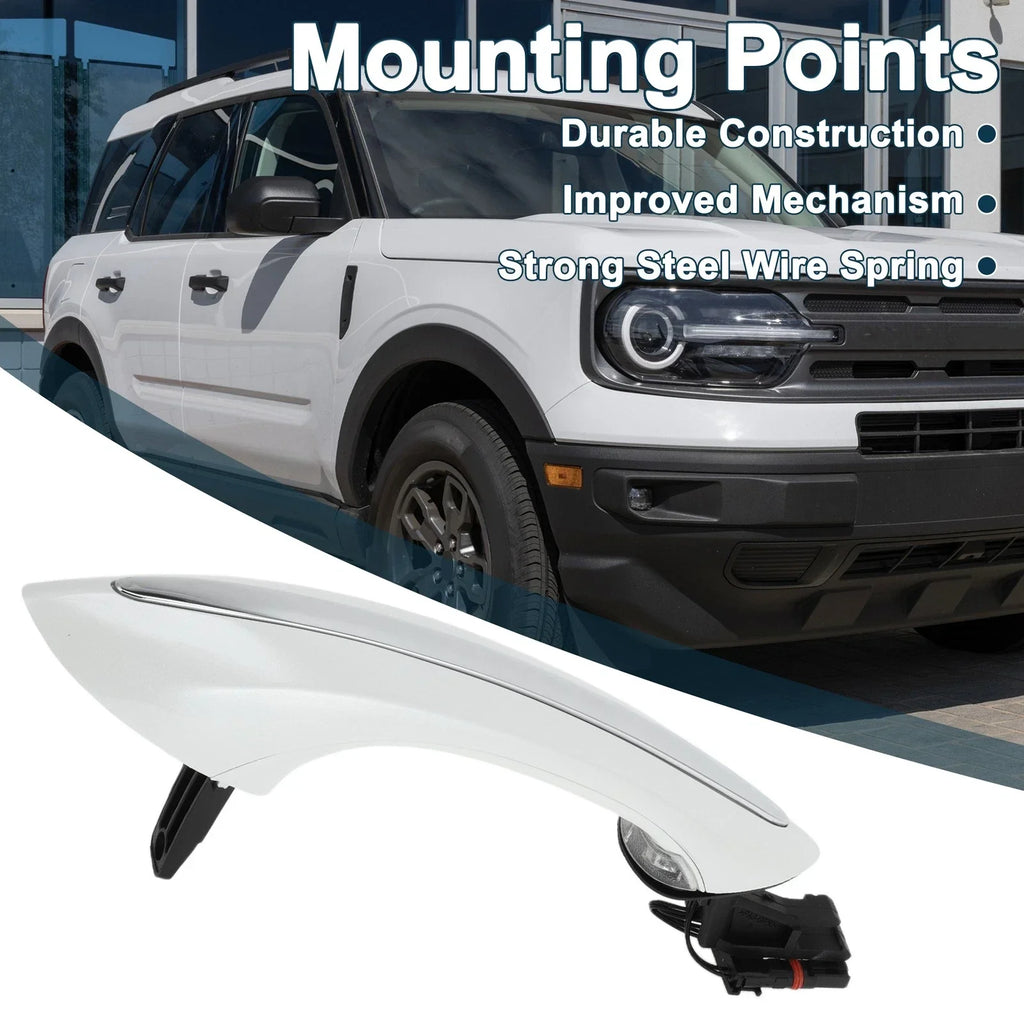 Rear Right Exterior Door Handle for BMW F07 F10 White Silver Tone