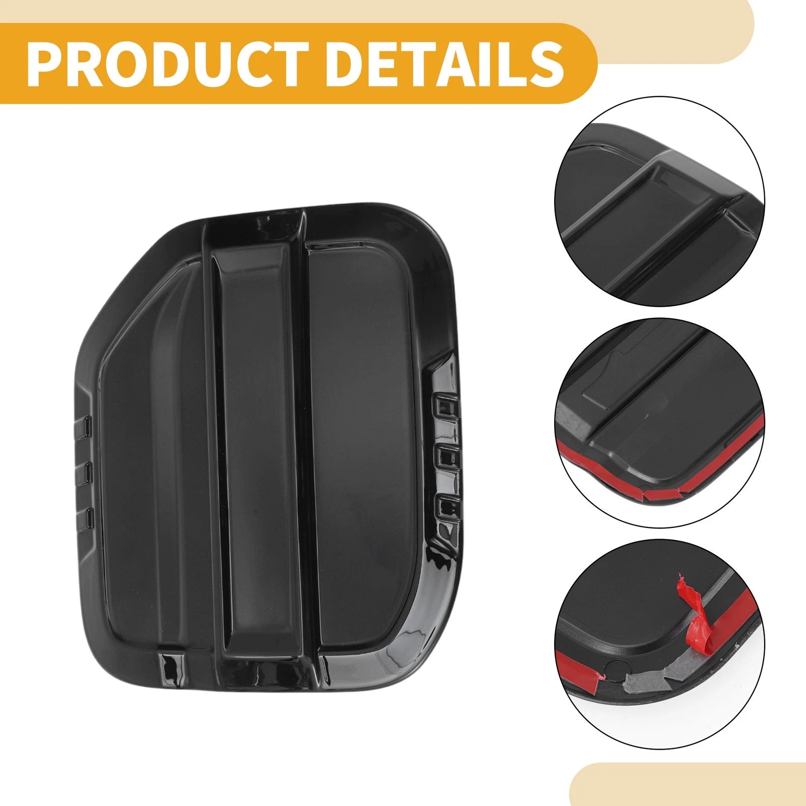 Fuel Tank Door Cap for Ford Bronco (2023–2025) Fuel Filler Flap Cover Black