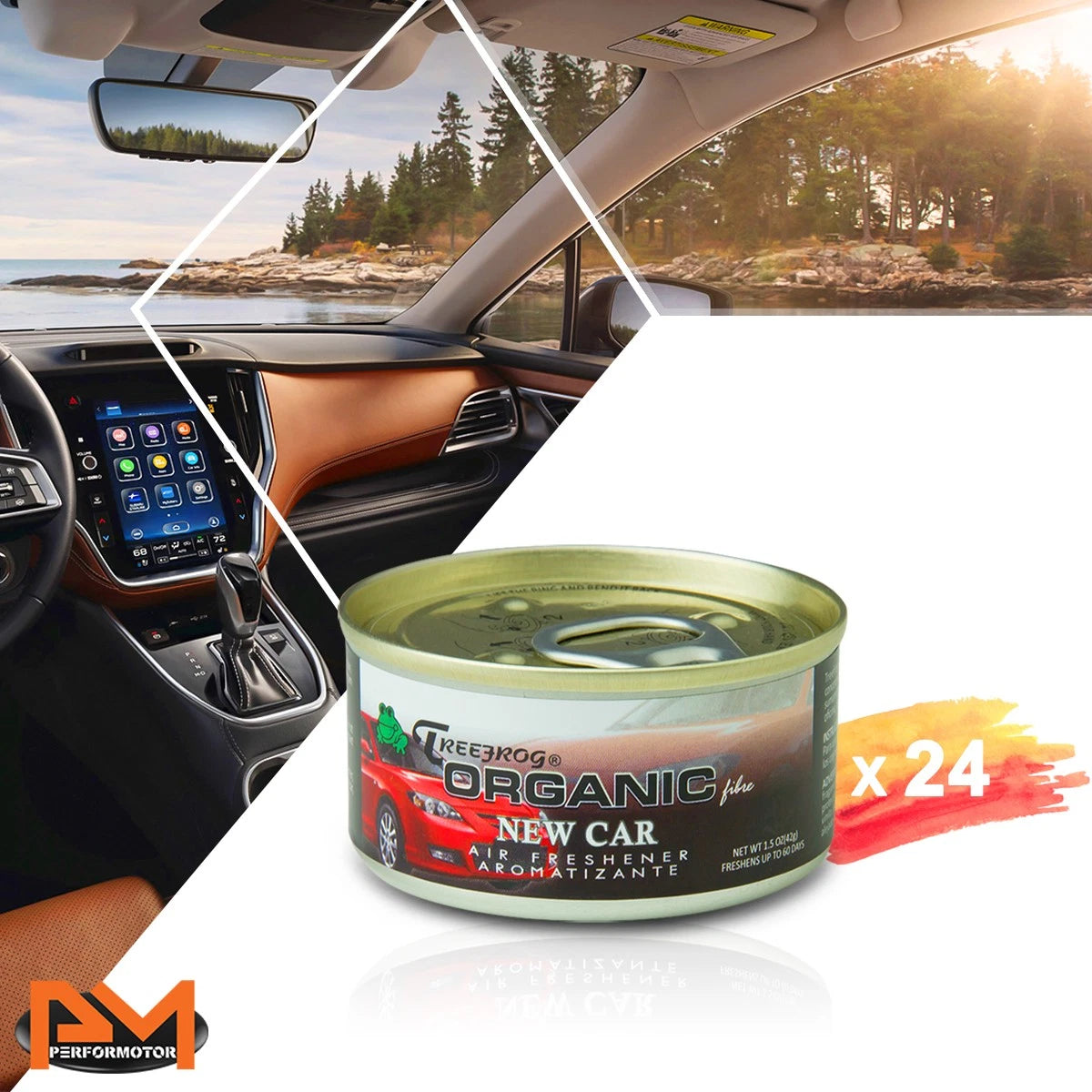X24 Tree Frog Air Freshener for Car/Office (1.5oz) - New Car Scent