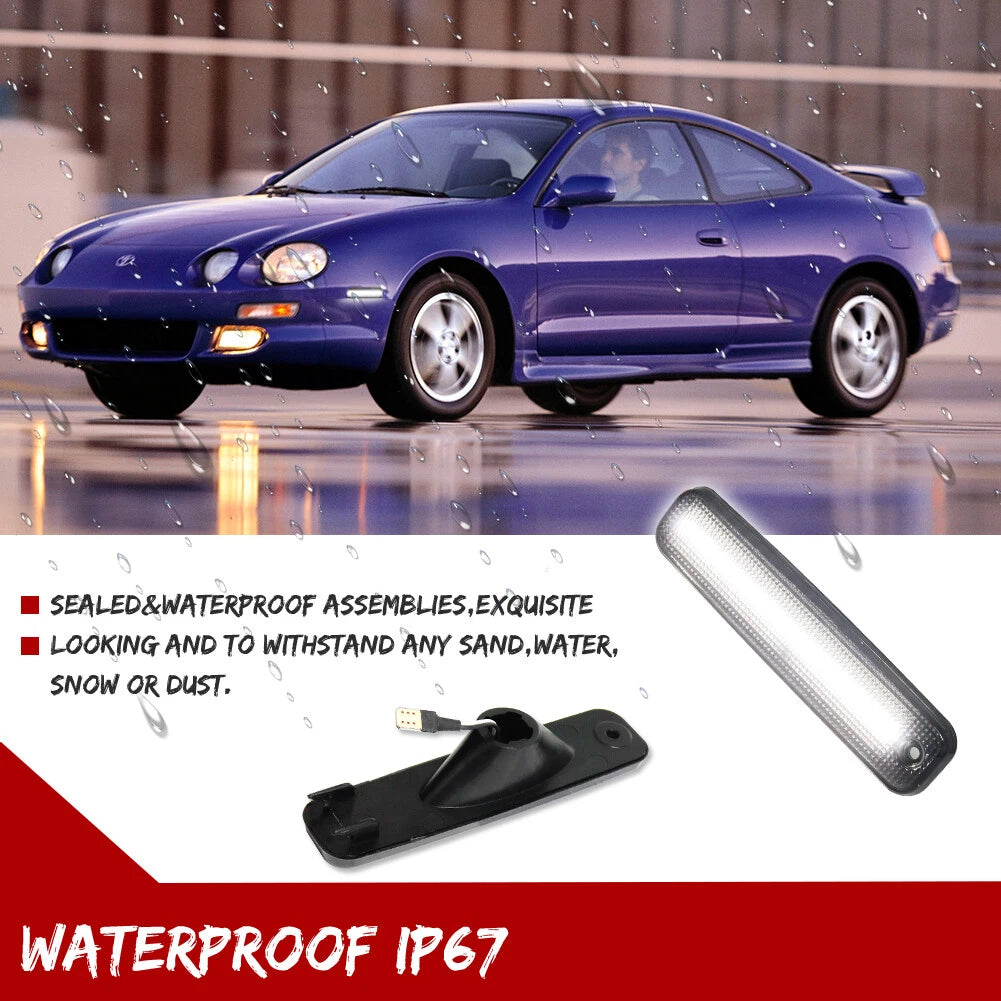 Black Lens White LED Front Side Marker Parking Lamps for Toyota Celica (94–99)