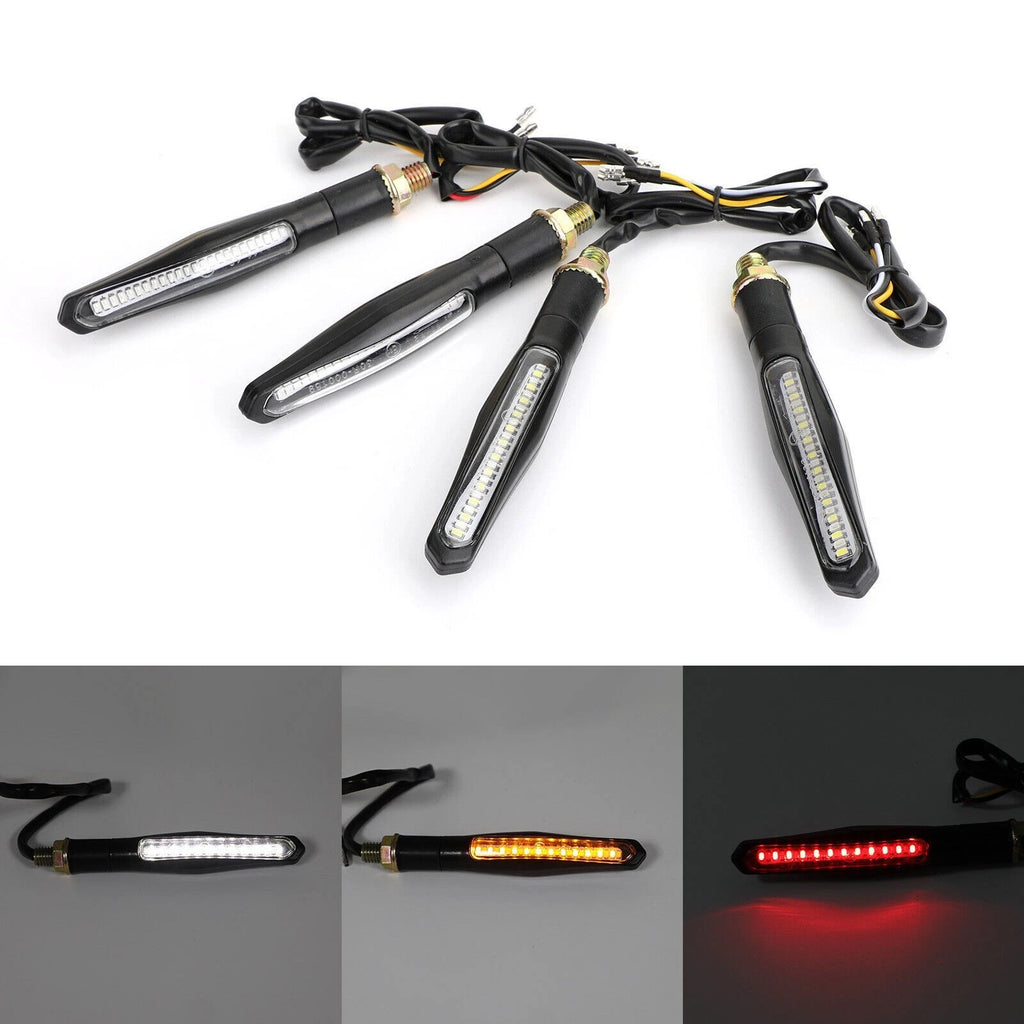 4X Sequential Flowing LED Turn Signal Indicator Lights for