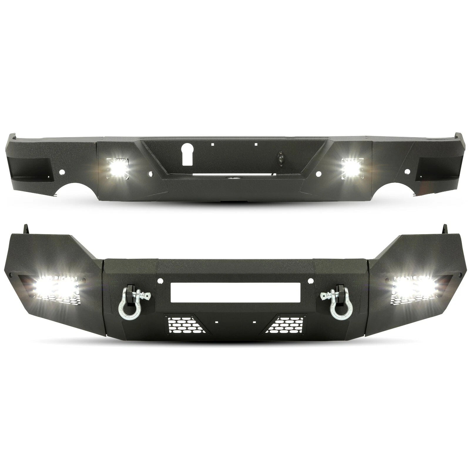 Front/Rear Bumper with LED Lights for Dodge Ram 1500 (2013-2022)