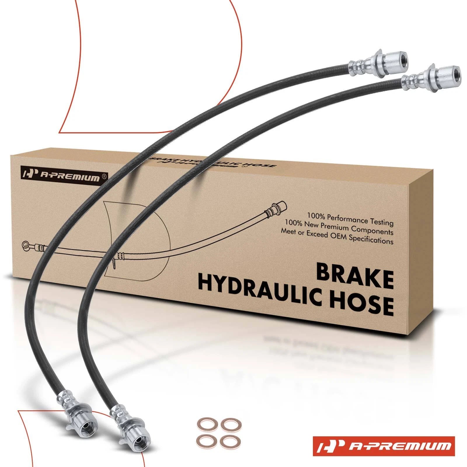 2X Rear Inner Brake Hydraulic Hose for Ford F-650 (2000–2003)