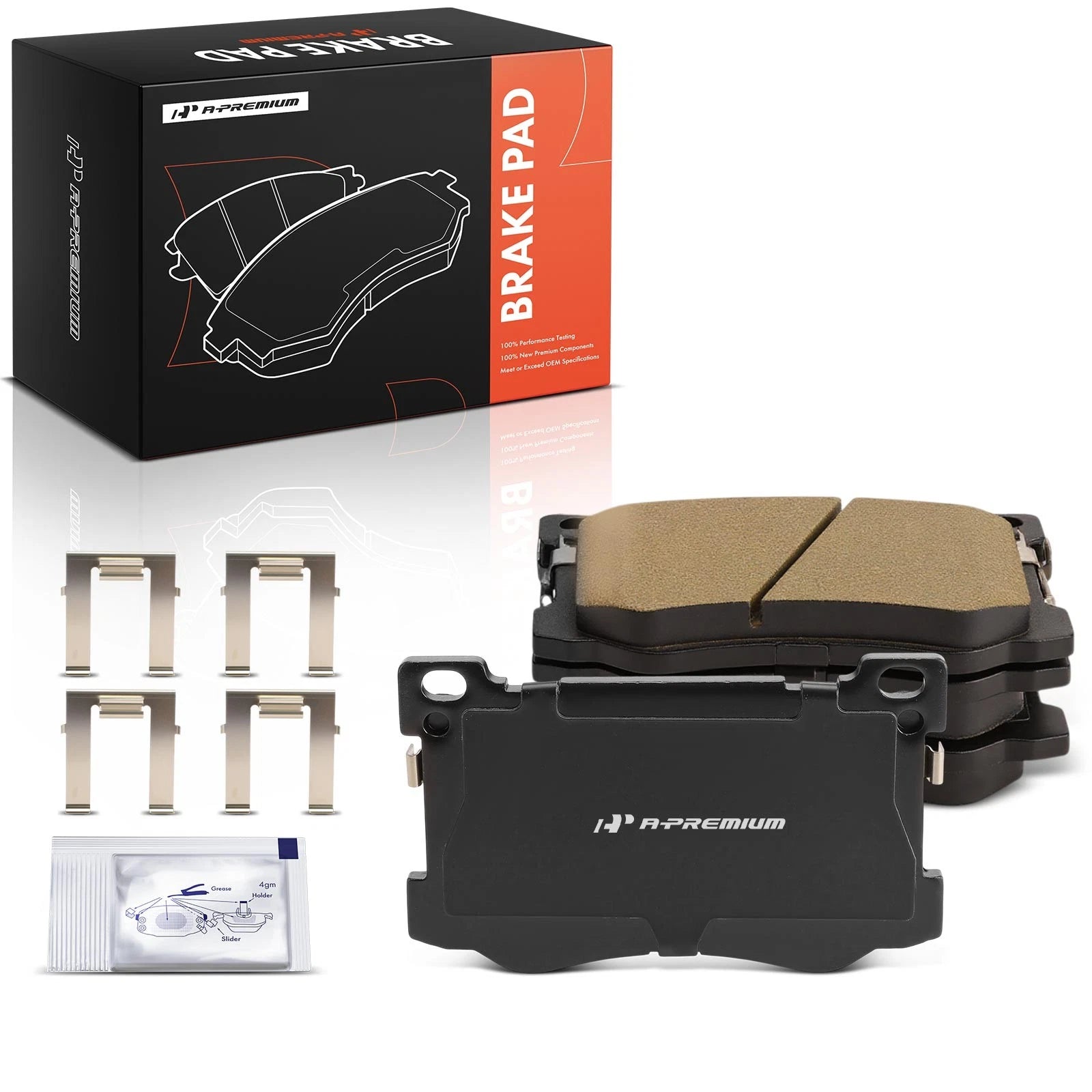 Set of 4 Front Ceramic Brake Pads for Hyundai Genesis (2015–2016)