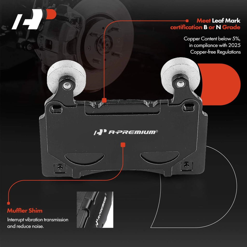 Front Disc Brake Rotors & Ceramic Pads for Chevy Camaro (2016–2019, 2022)