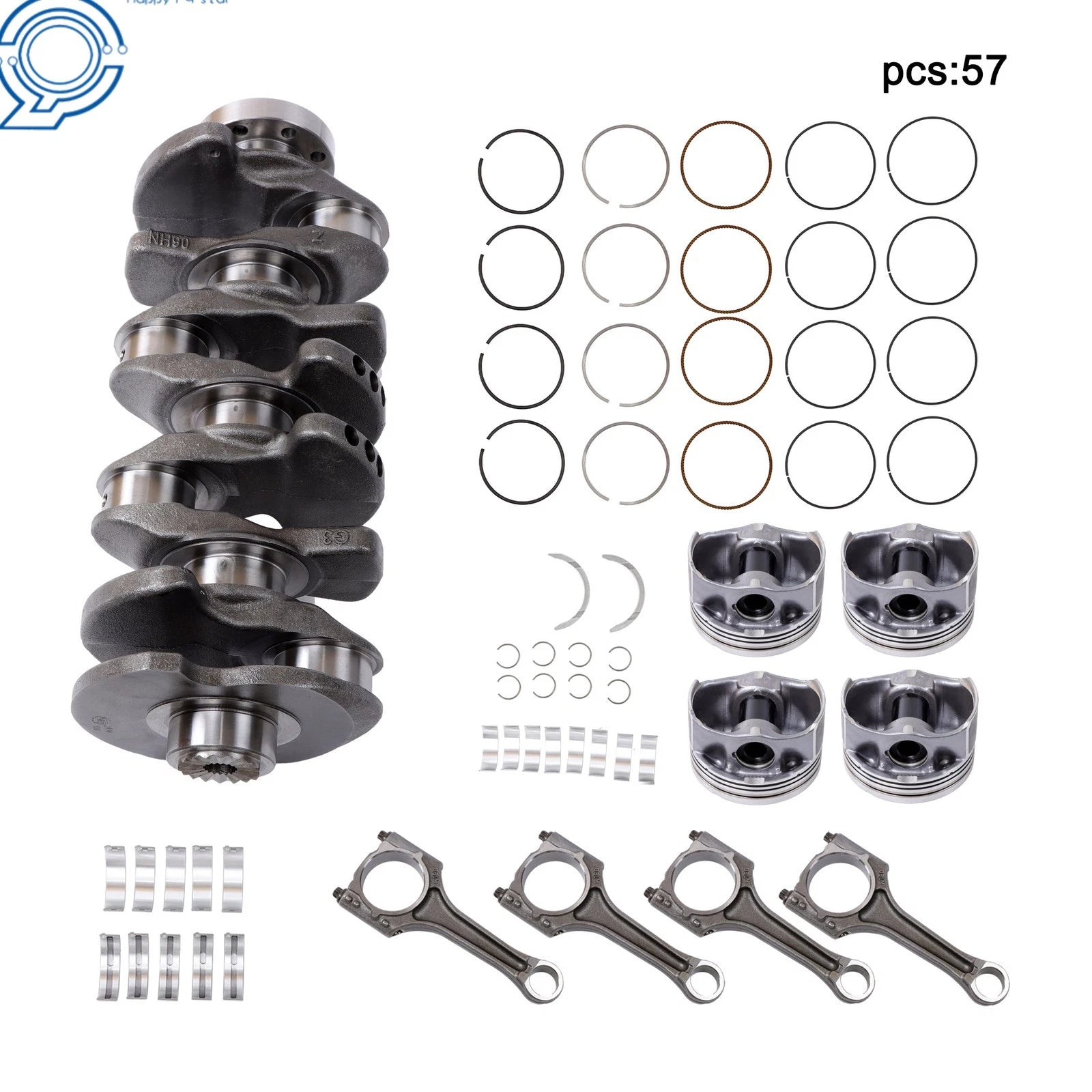 Engine Rebuild Overhaul Kit for Audi Volkswagen Skoda 2.0L 