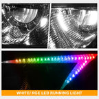 Full LED Signal RGB DRL Headlights for Peterbilt 325 330 340 382 387 (1999–2020)