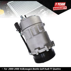 A/C Compressor with Clutch for Volkswagen Jetta Beetle Golf (2001–2005)