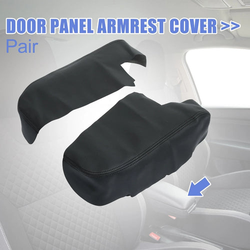 1 Pair Front Door Armrest Cover Pad for Honda Ridgeline (2006–2014) Black