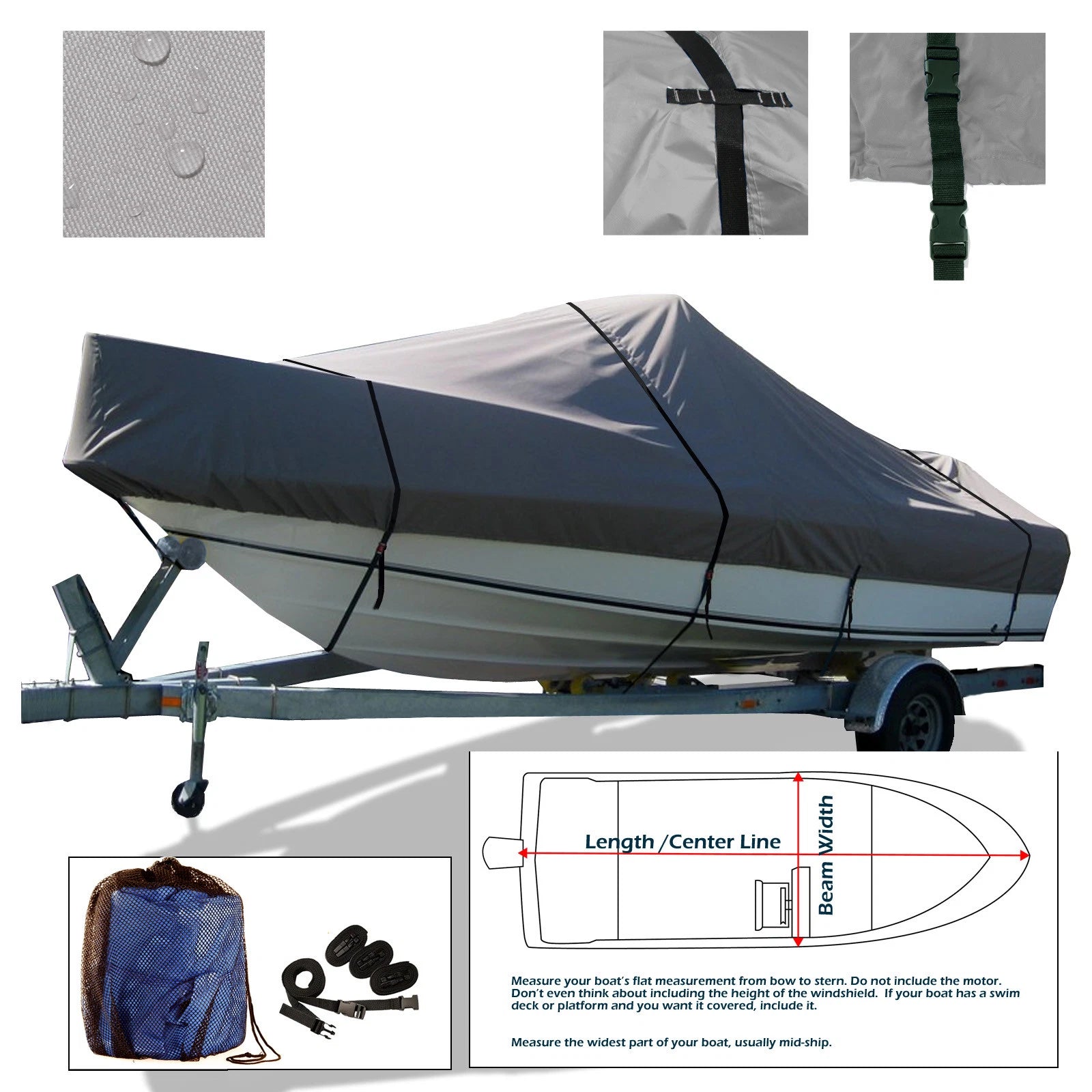 Trailerable Boat Storage Cover for Boston Whaler Dauntless 13