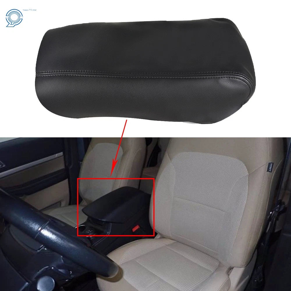 Leather Center Console Lid Armrest Cover for Ford Explorer (2011–2018)