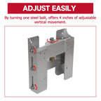 Adjustable 4" Jack Plate for Outboard Boat Motor (Manual Power Lift)