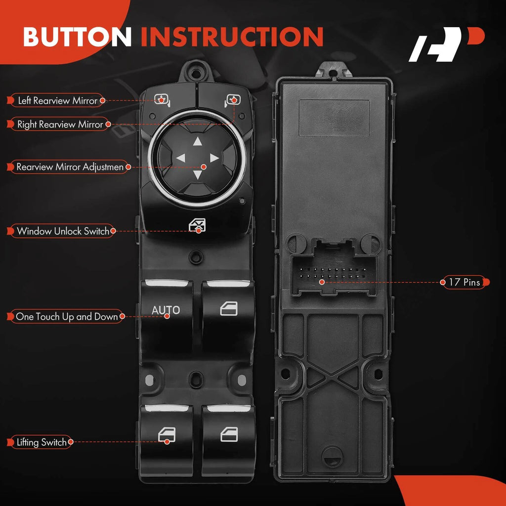 Front Left Power Window Switch for Ford Escort (2014-2017)