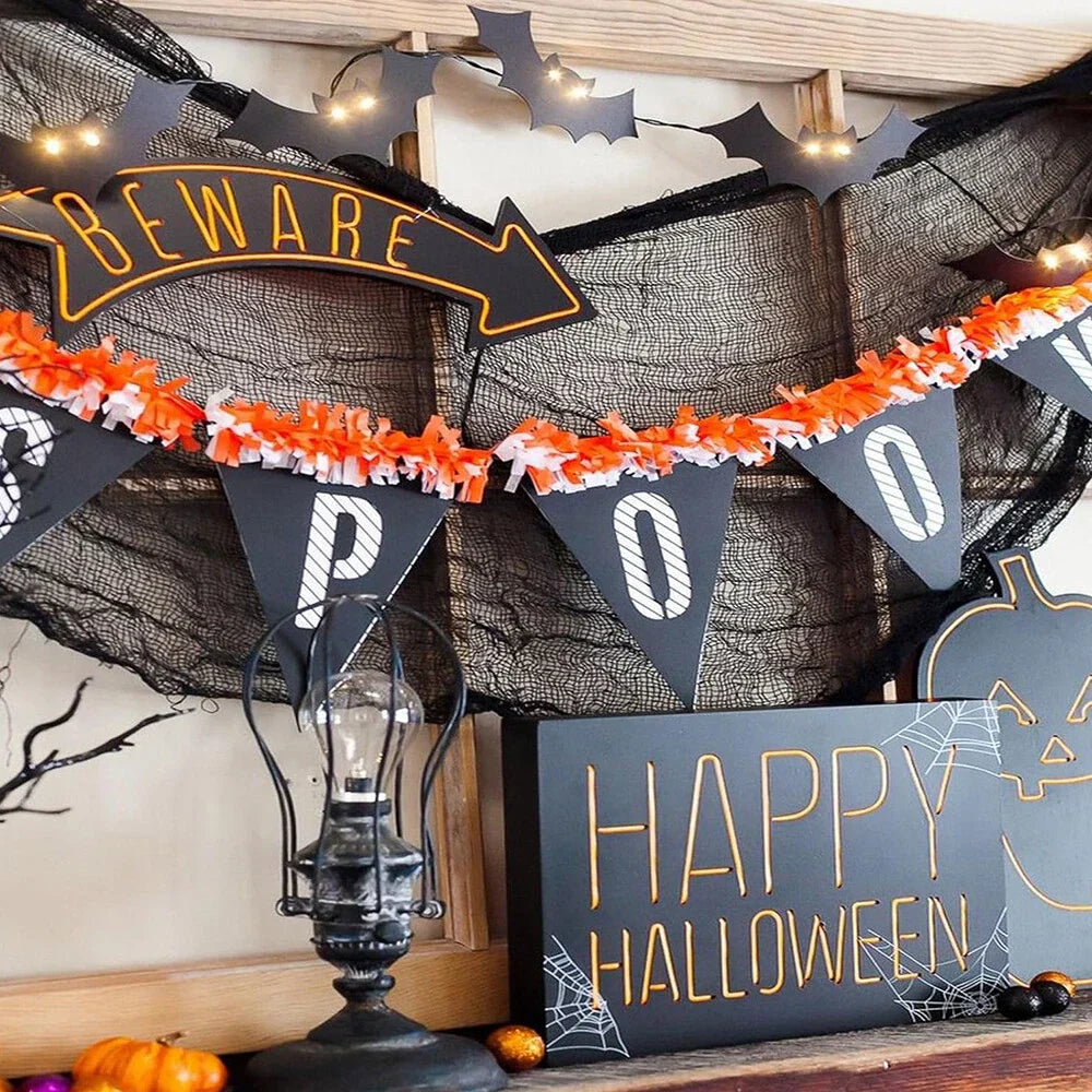 6pcs Halloween Creepy Gauze Cloth for Outdoor Yard Decoration