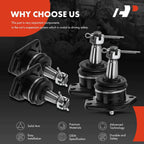 Set of 4 Front Upper & Lower Ball Joints for Chevy Blazer (1995-2005)