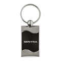 Black Rectangular Wave Keychain - Officially Licensed for Nissan Sentra