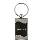 Black Rectangular Wave Keychain - Officially Licensed for Nissan Sentra