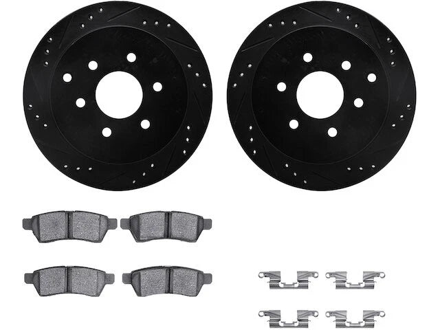 Rear Brake Pad and Rotor Kit for Suzuki Equator (2009–2012) VX997VV