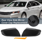 Set of 2 Rearview Mirror Cover Caps Black Carbon Fiber for Chevrolet Impala (2014–2020)