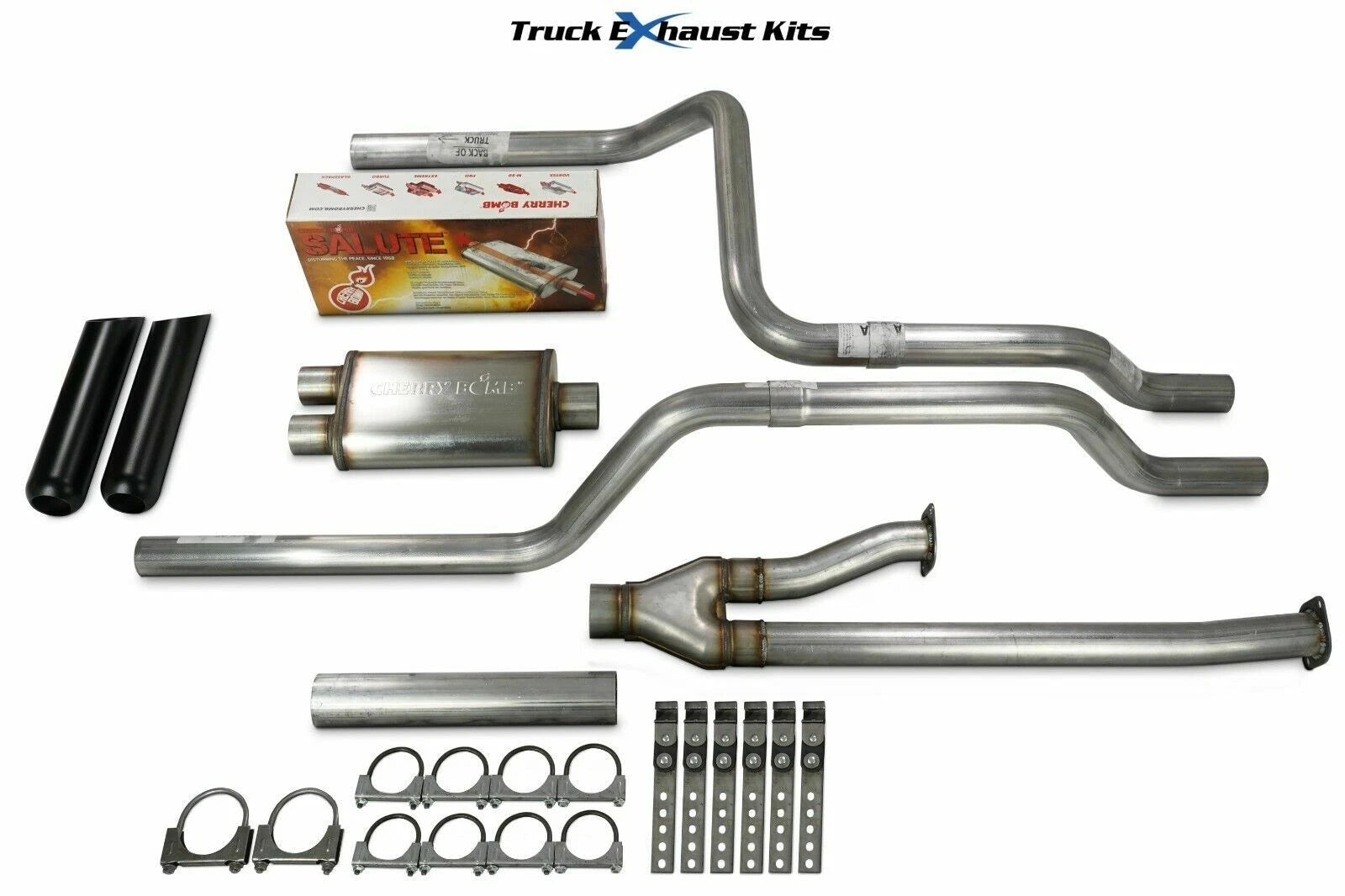 2.5" Dual Exhaust Kit for Toyota Tundra (2009–2013) Black Tip