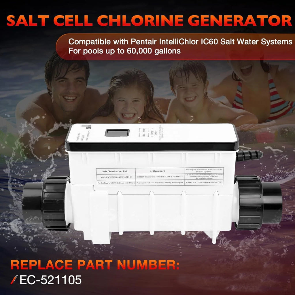 Salt Chlorine Generator Cell for Pentair IntelliChlor IC60 (60000 Gallon)