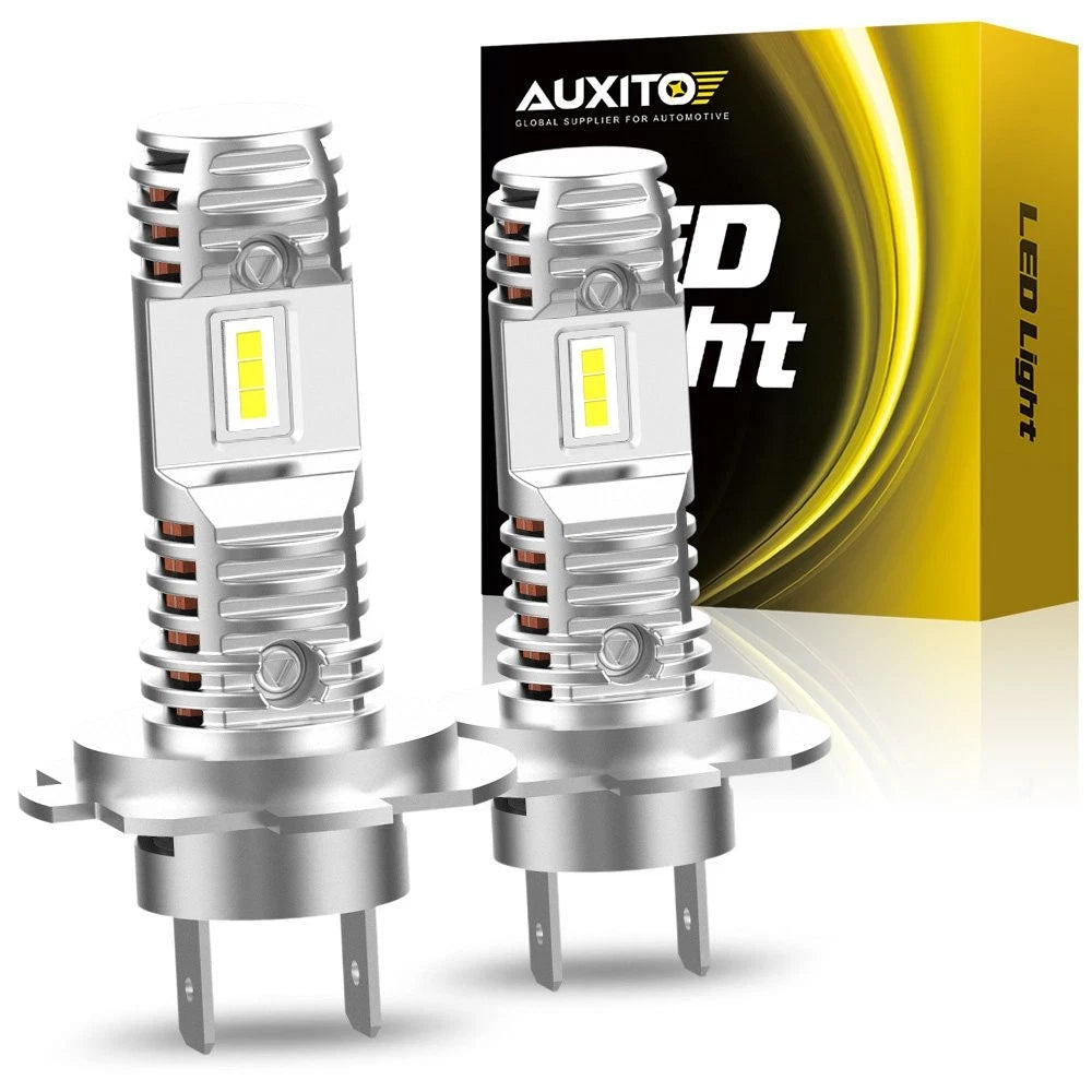 2X H7 LED Headlight Bulbs for Universal Vehicles (6000K White)