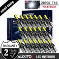 Set of 20 Error Free T10 W5W 194 LED License Light Bulbs for Vehicles