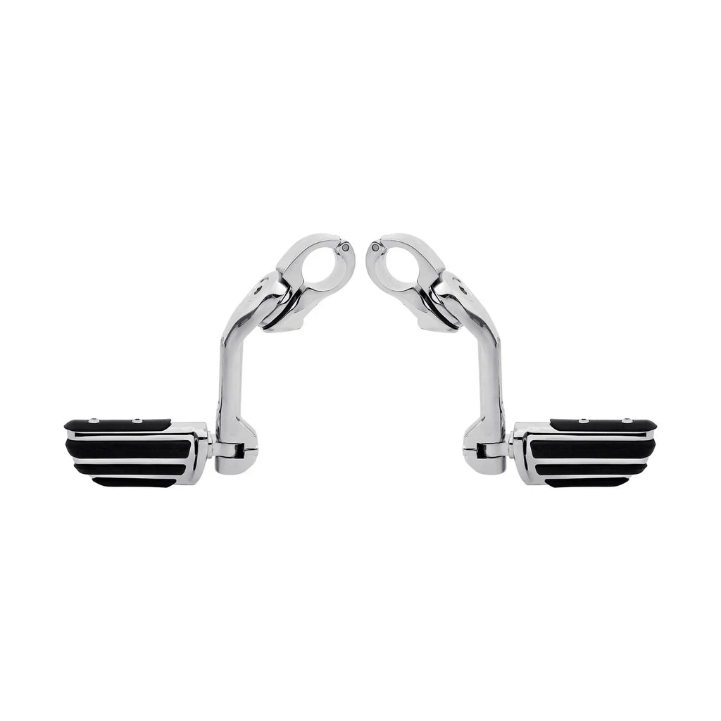 1 1/4" Long Angled Mount Highway Foot Pegs for Harley Touring Softail Sportster
