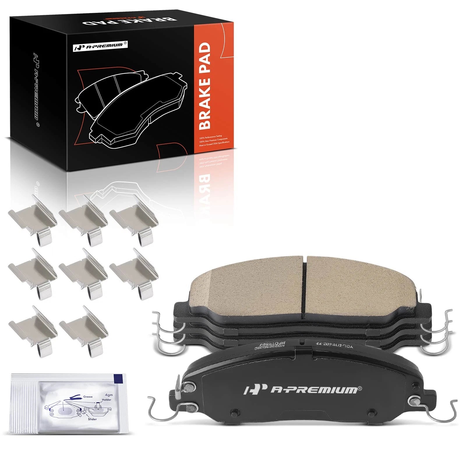 Set of 4 Front Side Ceramic Brake Pads for Ford Mustang (2010–2014)