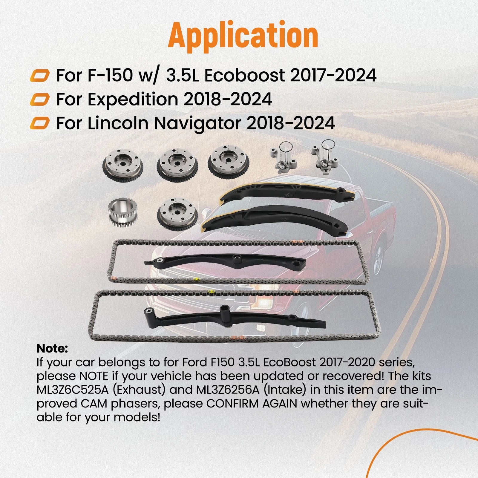 Timing Chain Kit for Ford F150, Expedition 3.5L Ecoboost (2011–2020)