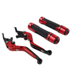 Set of 2 Red Extendable Brake Clutch Levers for Yamaha TMAX 500/560 (2017–2023)