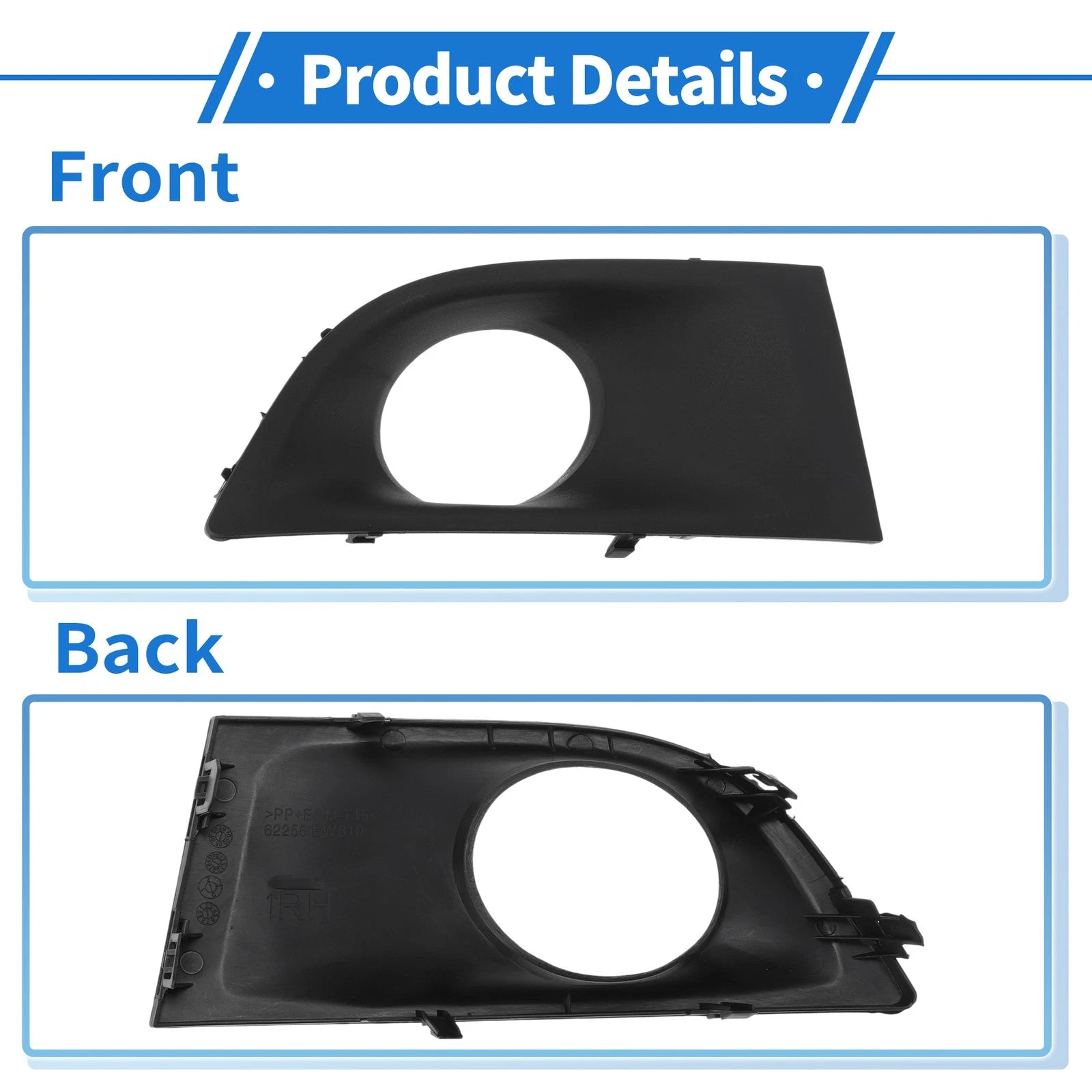 Front Right Fog Light Grill No. 62256EW810 for Nissan Sentra (2006–2011)