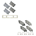 Set of 4 Akebono ProACT Ceramic Disc Brake Pads for Genesis G80 K900 (2015–2020)