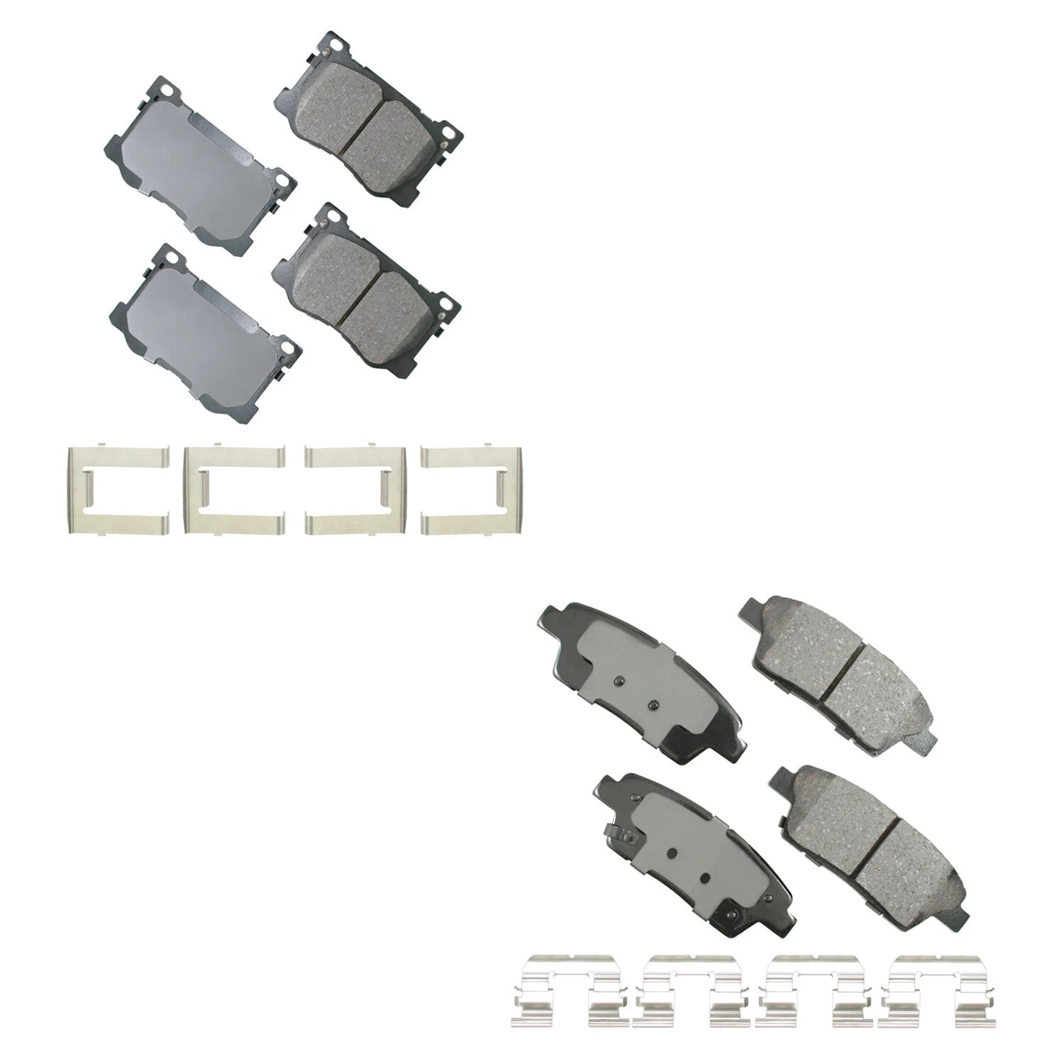 Set of 4 Akebono ProACT Ceramic Disc Brake Pads for Genesis G80 K900 (2015–2020)