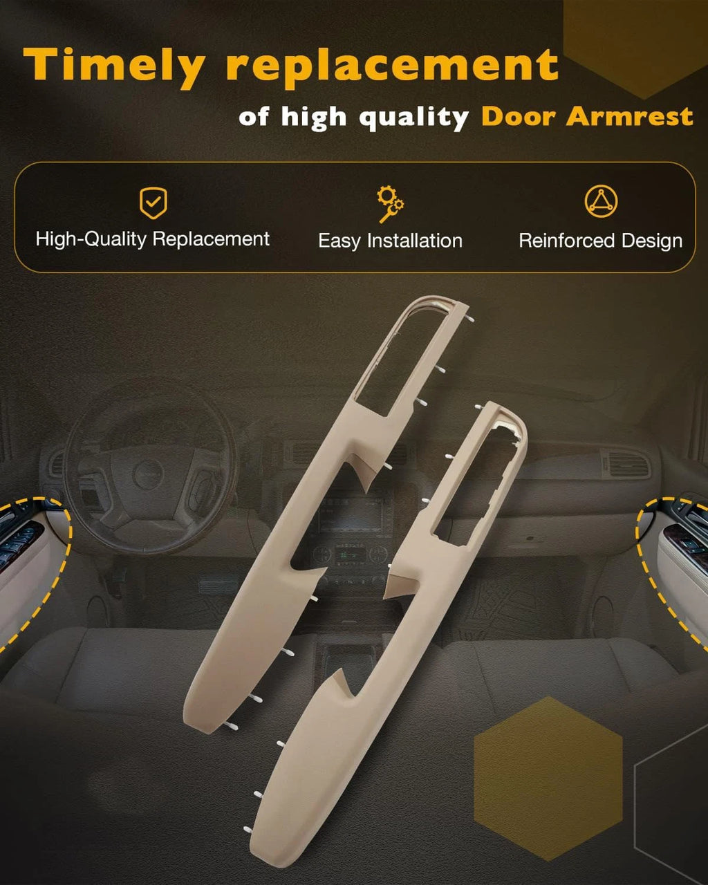 Armrest Repair Kit for Chevy Silverado GMC Sierra 1500 (2010-2014)