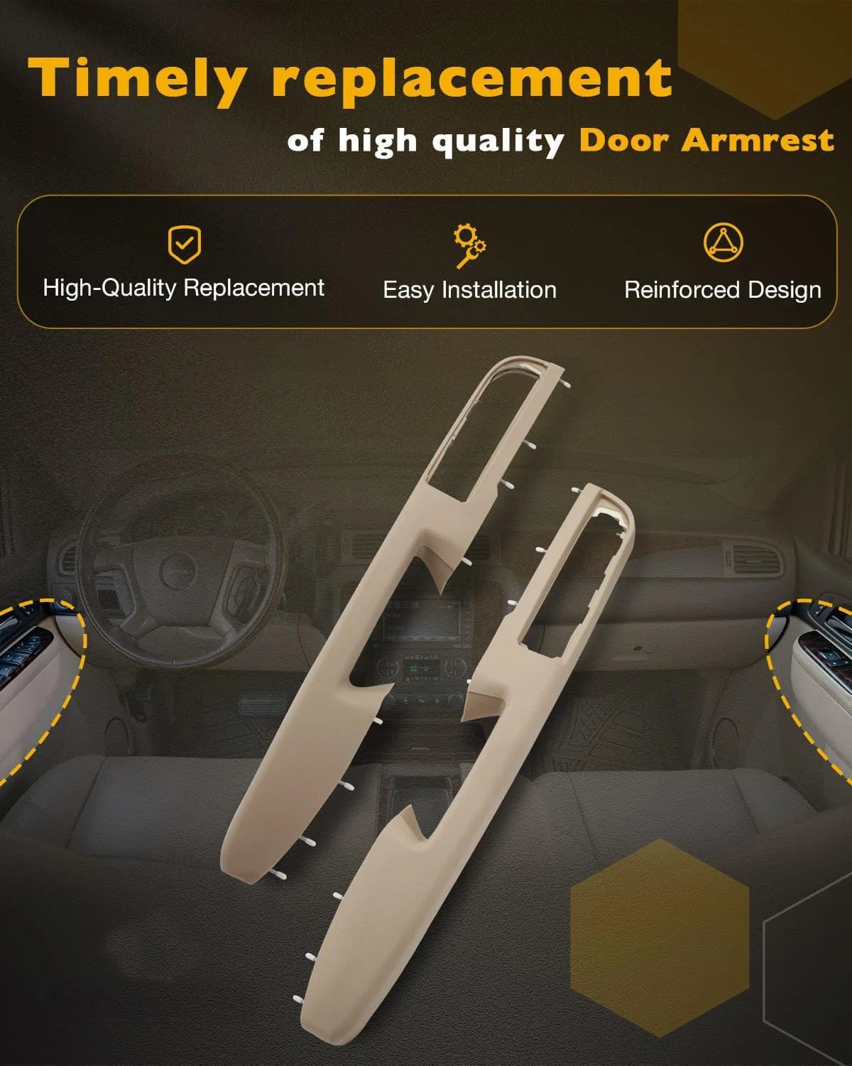 Armrest Repair Kit for Chevy Silverado GMC Sierra 1500 (2010-2014)