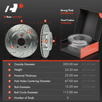 Drilled Brake Rotors & Ceramic Pads for Mercedes-Benz C350 (2008–2015)