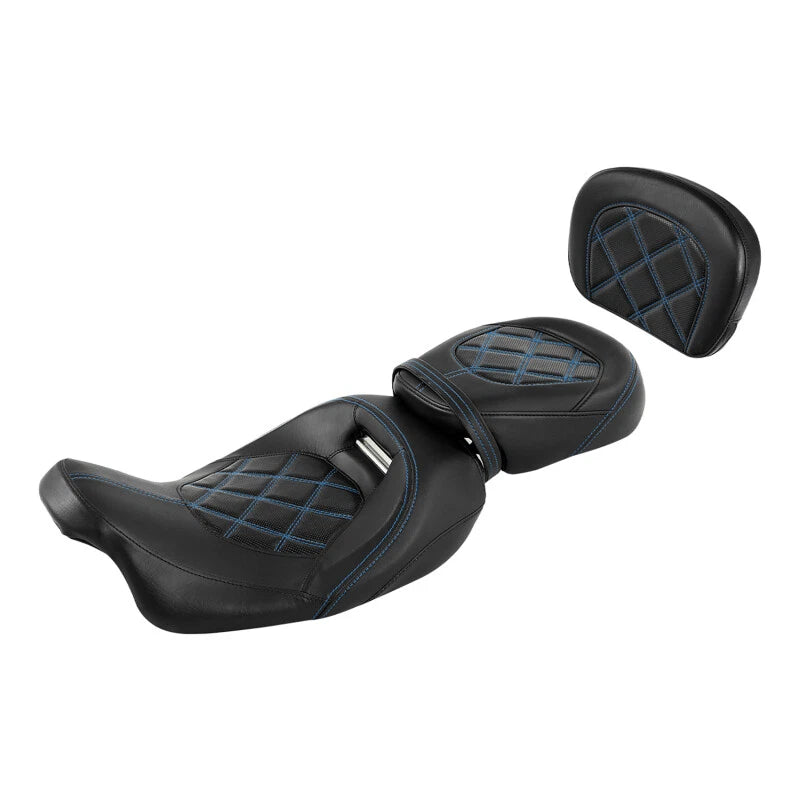 Driver Passenger Seat with Backrest Pad for Harley CVO Road Street Glide (2009–2023)