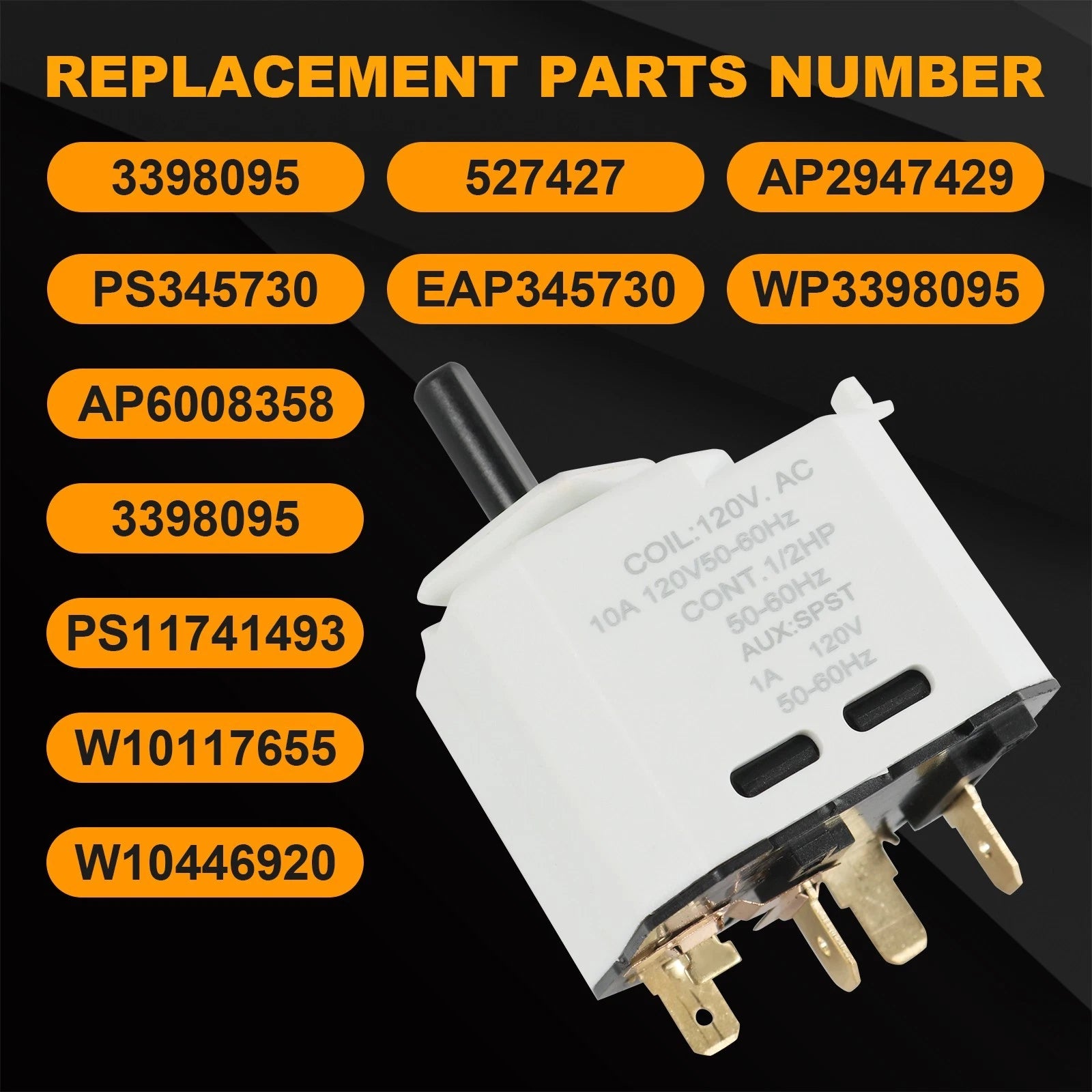 Dryer Push to Start Switch for Whirlpool