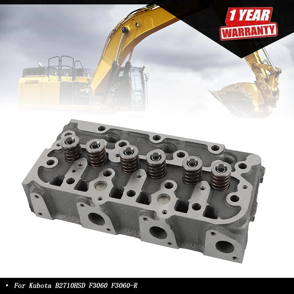 Complete Engine Cylinder Head w/ Valves for Kubota F2400 B7610 B2100